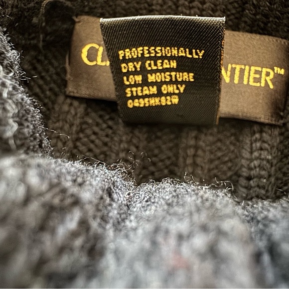 Classiques Entier Black 100% Pure New Wool Mini Sweater Dress Turtleneck M - Picture 5 of 8